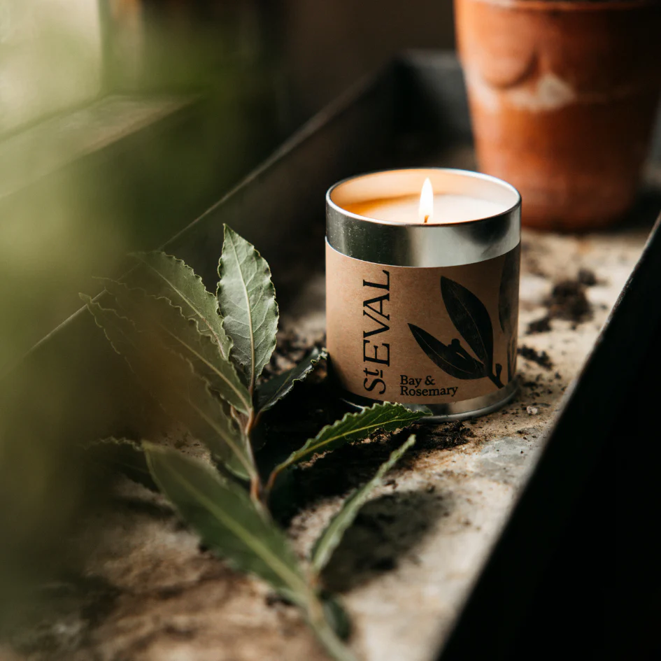 Bay & Rosemary Scented Candle Tin - Image 3