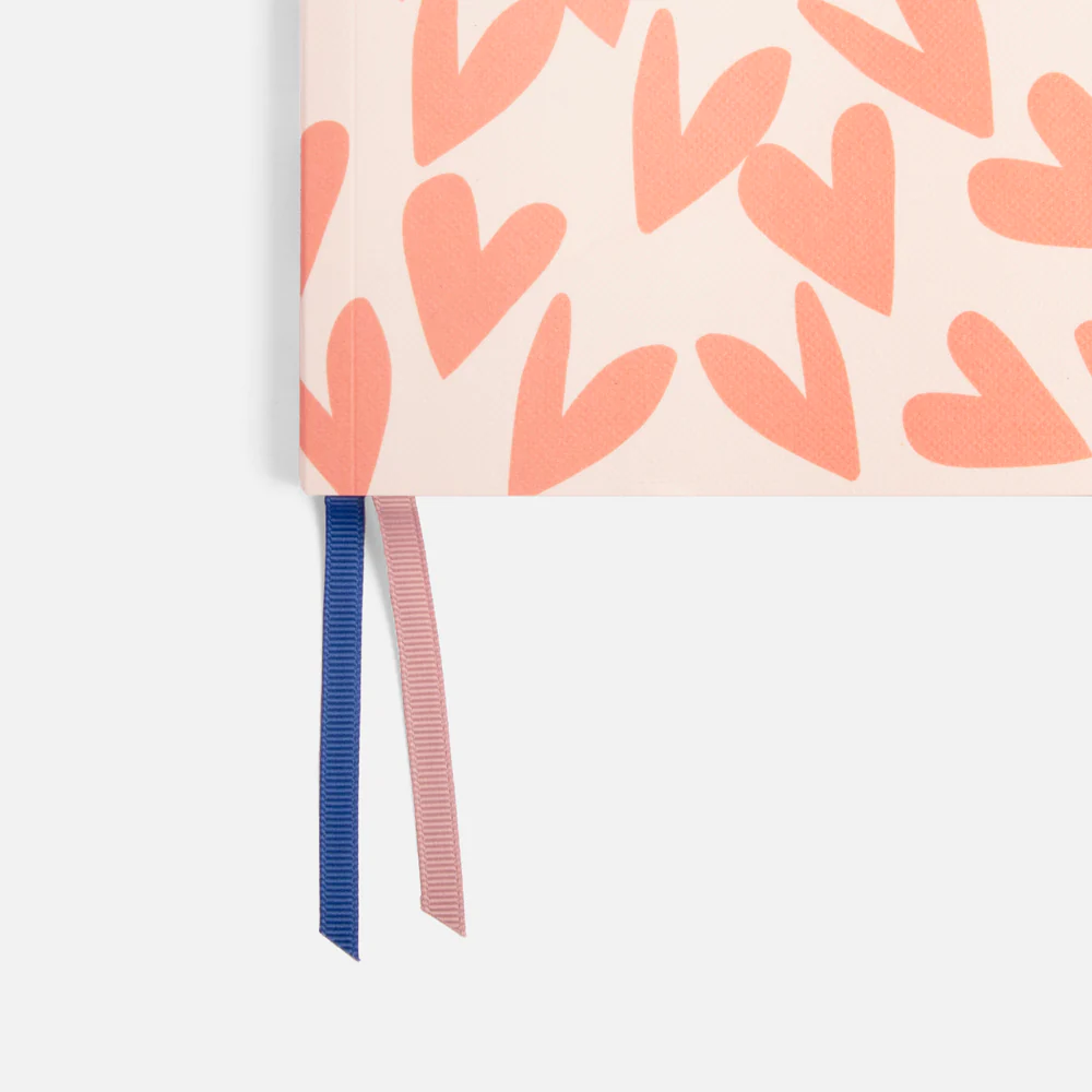Softback Notebook | Coral Hearts A5 - Image 3