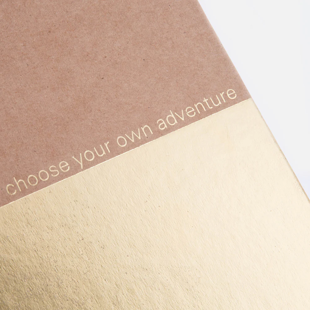 Hardback Notebook | Slim Kraft/Gold - Image 2
