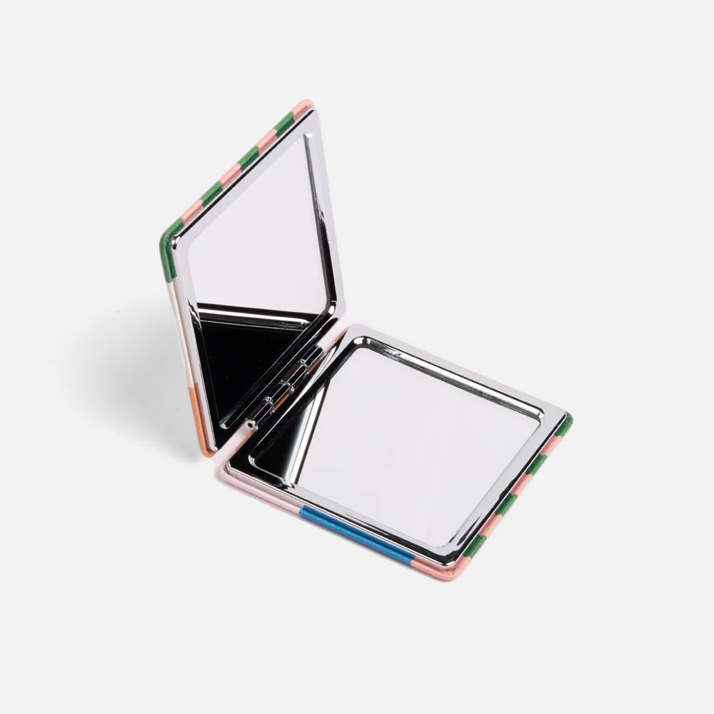 Square Pocket Mirror | Multi Stripe - Image 2