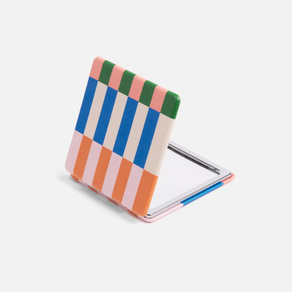 Square Pocket Mirror | Multi Stripe - Image 3