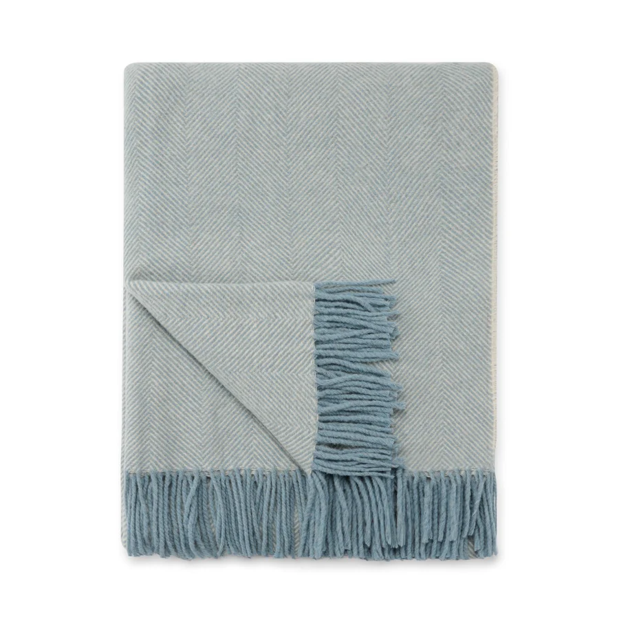 Wool Throw | Duck Egg - Image 2