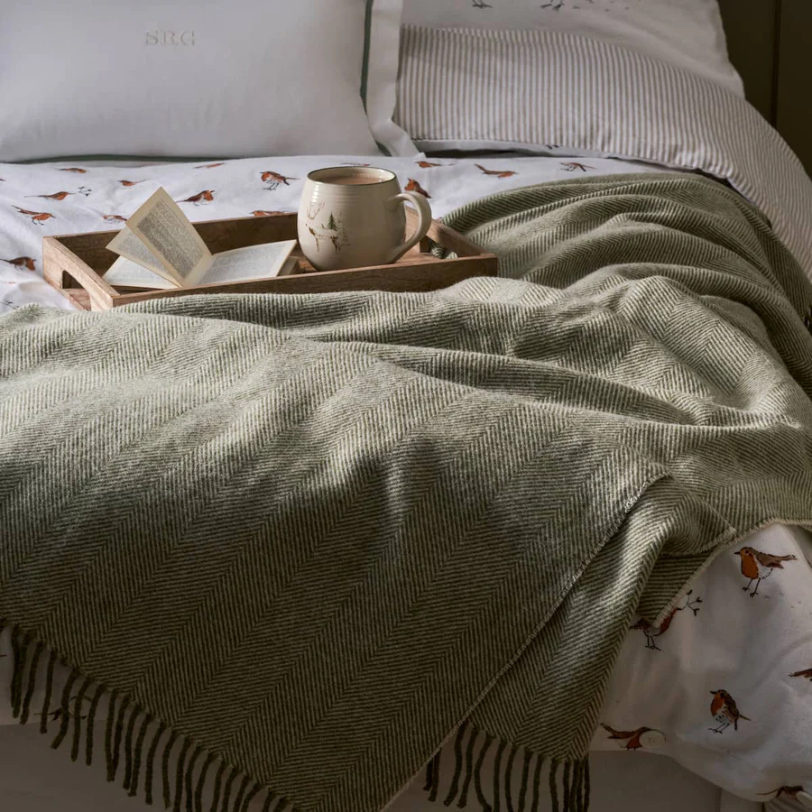 Wool Throw | Olive - Image 4