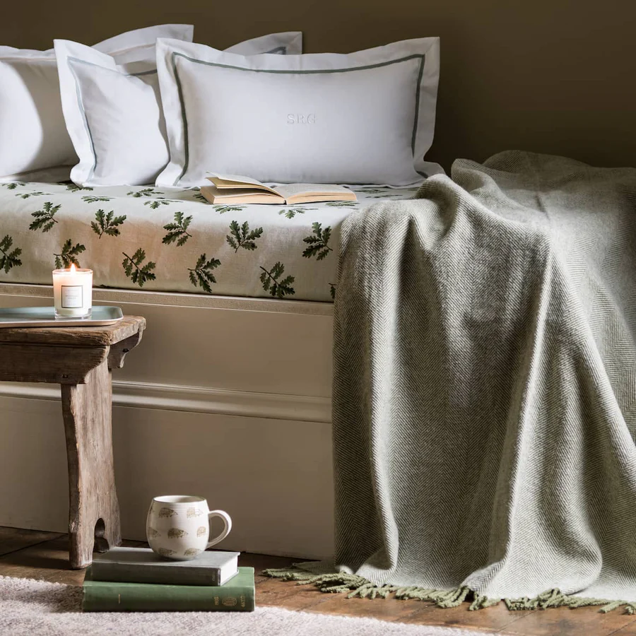 Wool Throw | Olive - Image 3