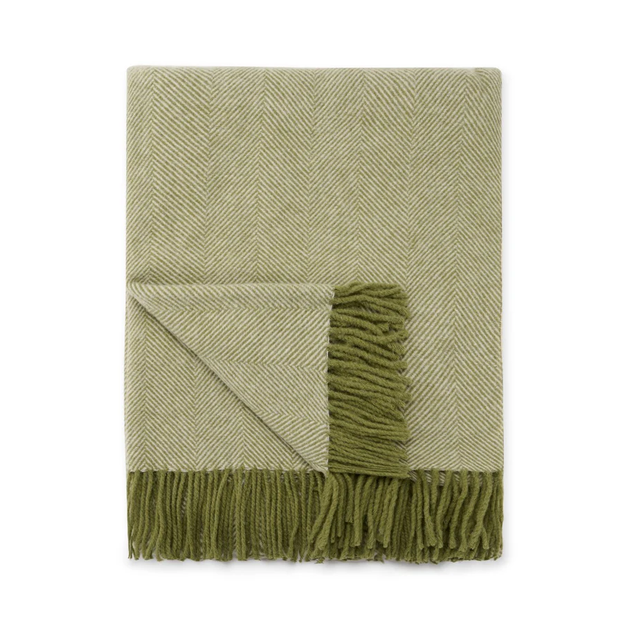 Wool Throw | Olive - Image 2
