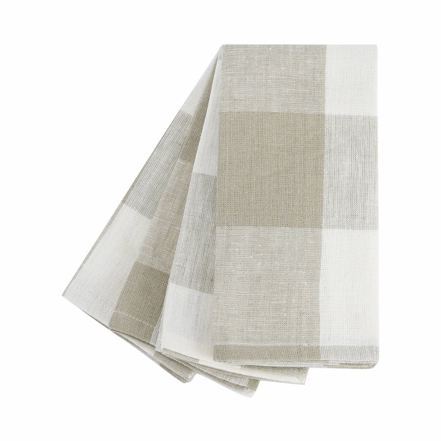 Warm Stone Gingham Linen | Set 4 - Image 2