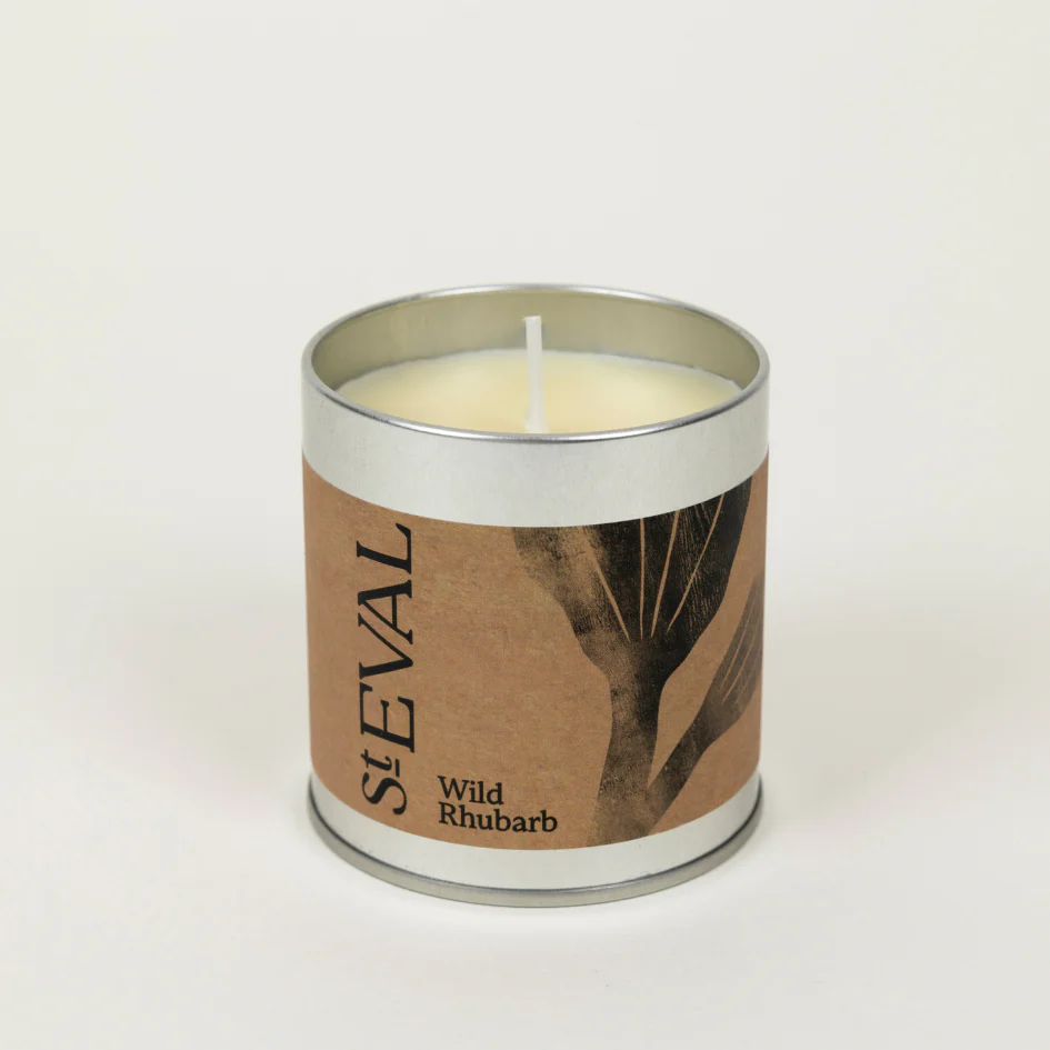 Wild Rhubarb Scented Tin Candle - Image 2