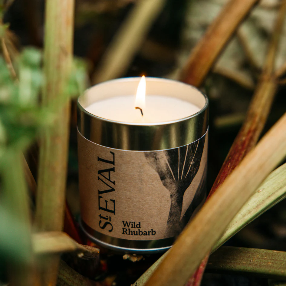 Wild Rhubarb Scented Tin Candle - Image 3