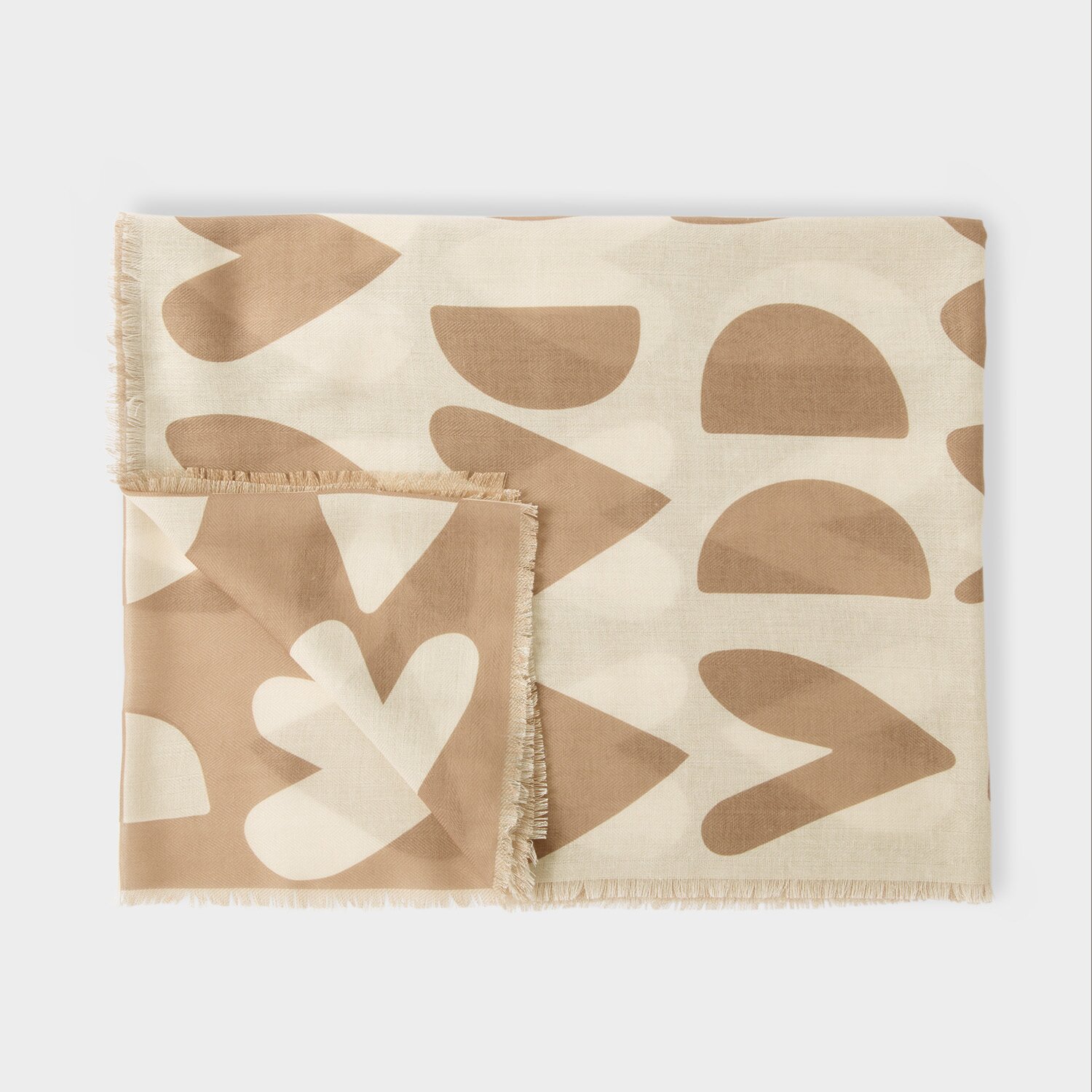 Scarf | Large Heart Taupe - Image 2