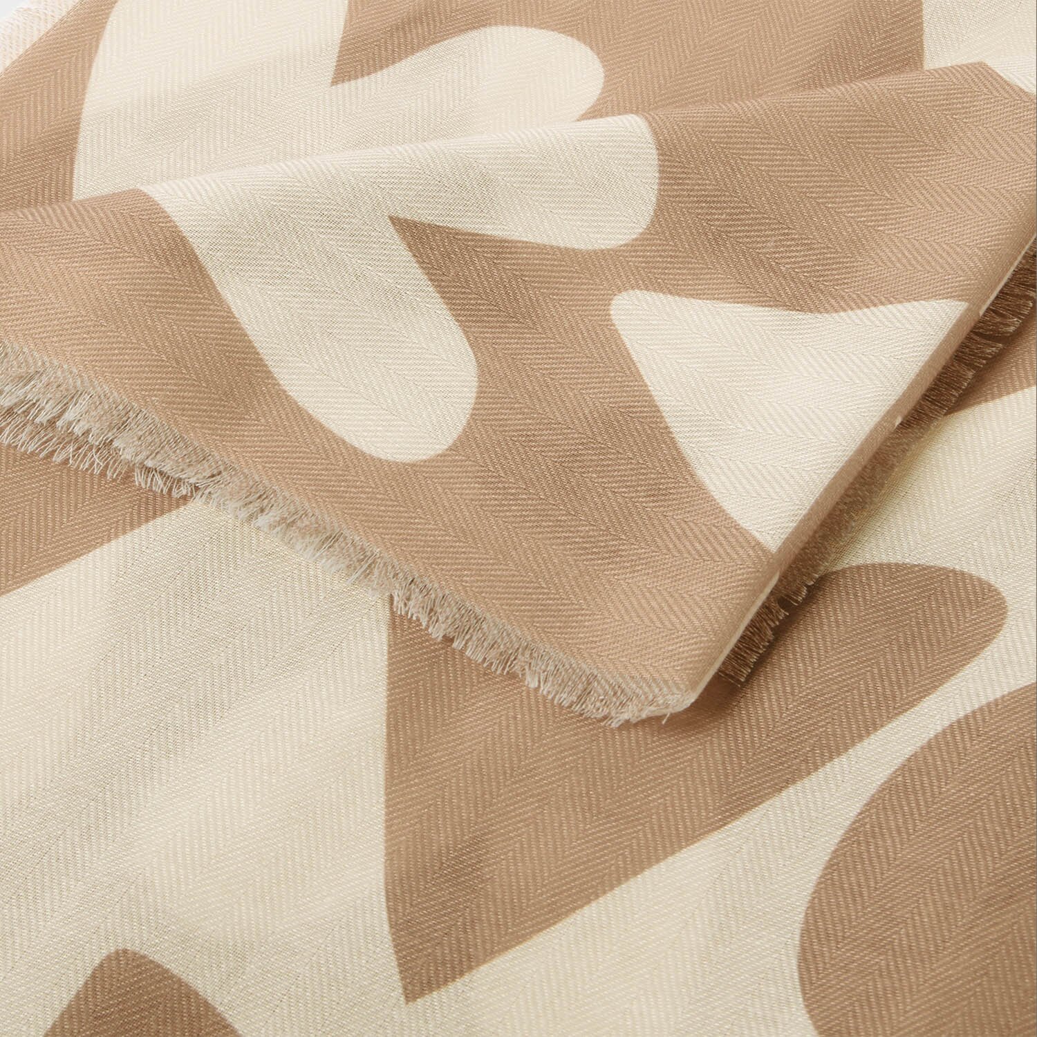 Scarf | Large Heart Taupe - Image 3