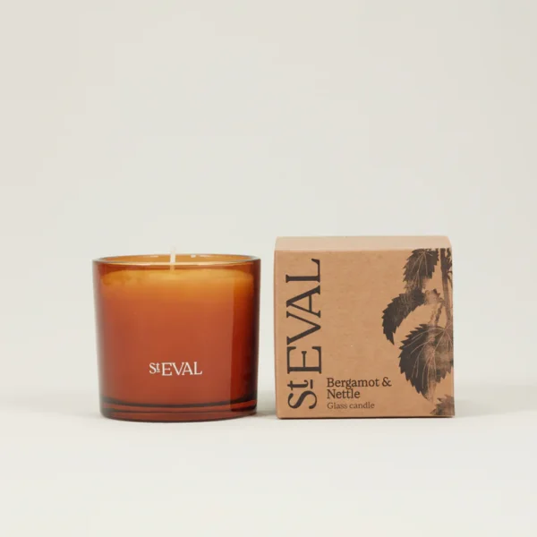 Bergamot & Nettle Amber Glass Candle