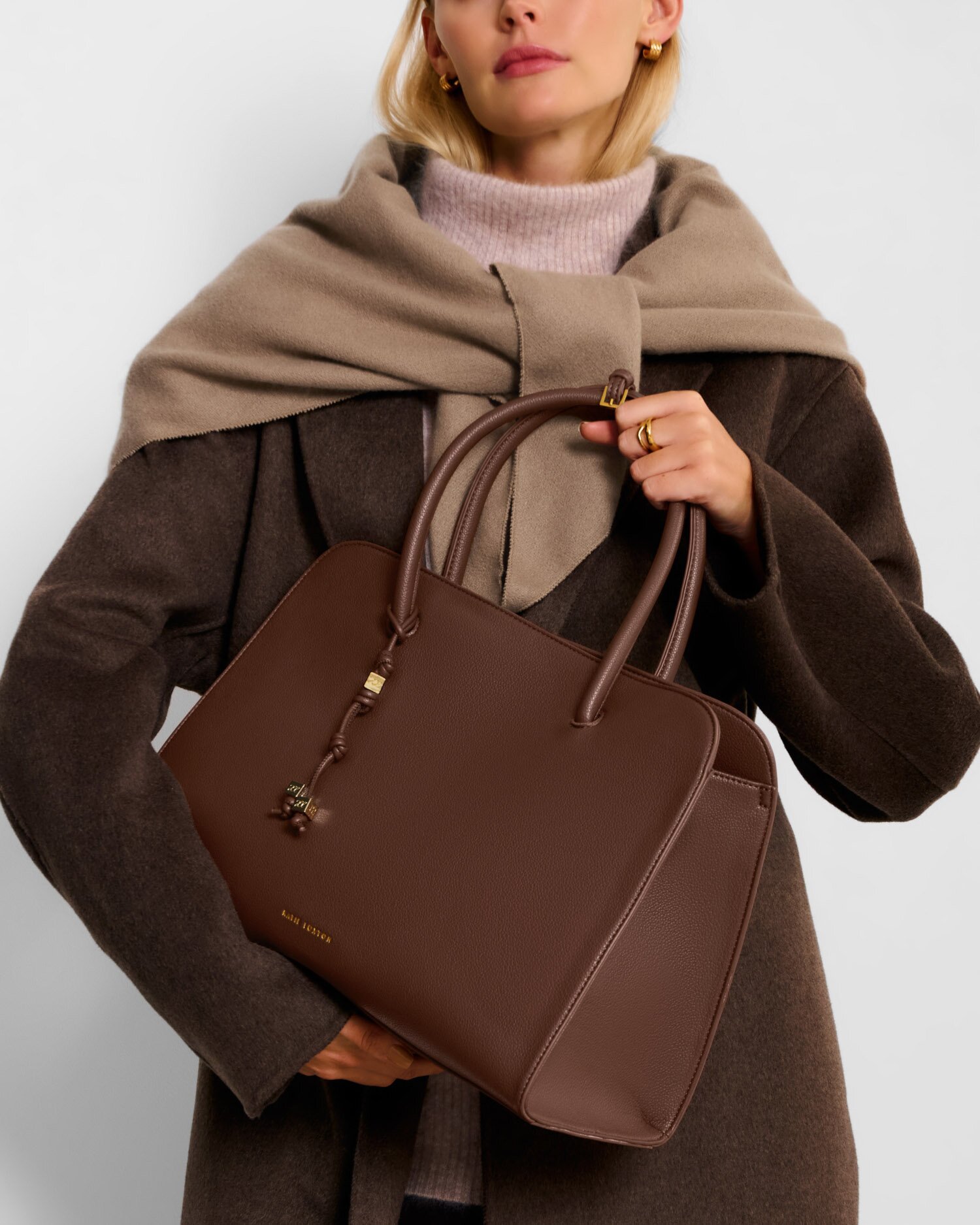 Hadley Shoulder Tote | Dark Chocolate - Image 4