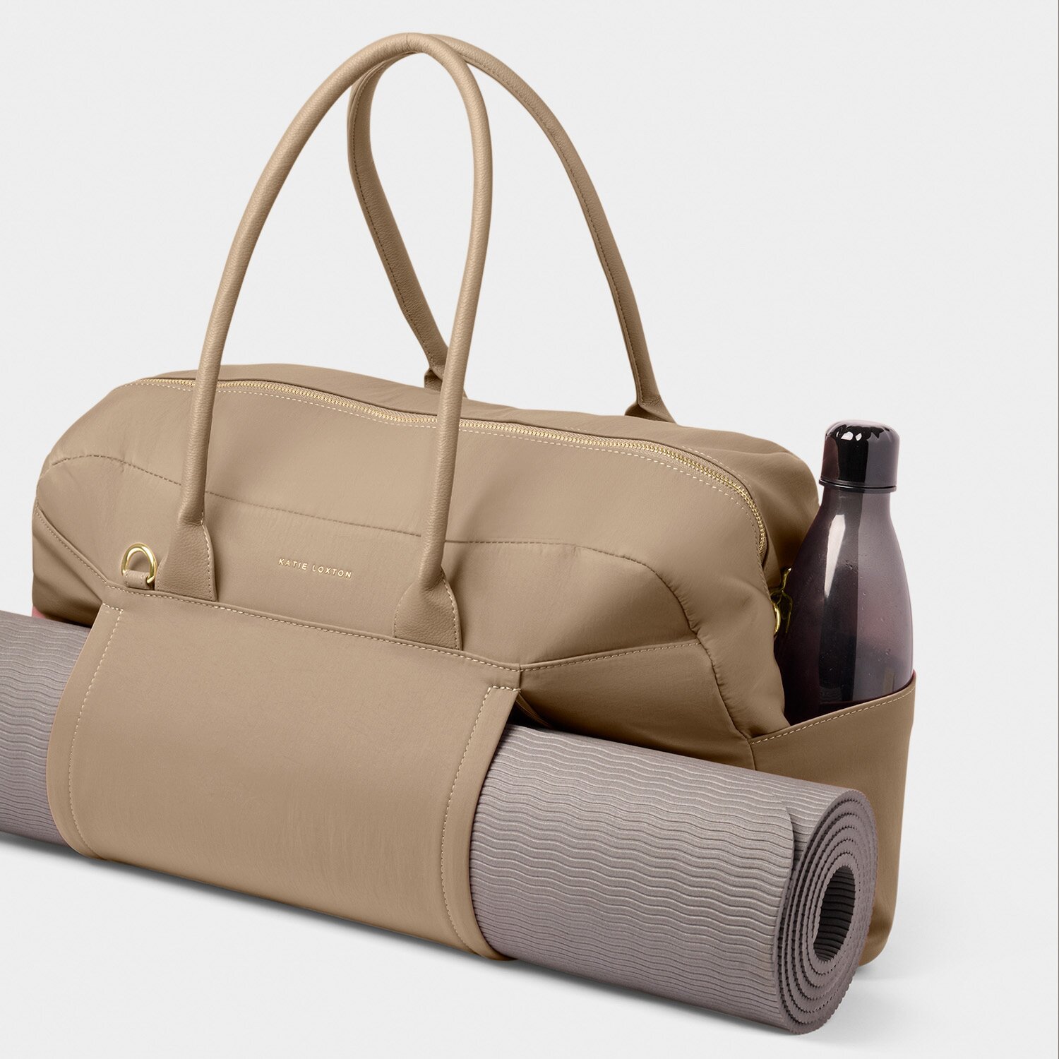 Nylon Luxe Everyday Holdall | Taupe - Image 3