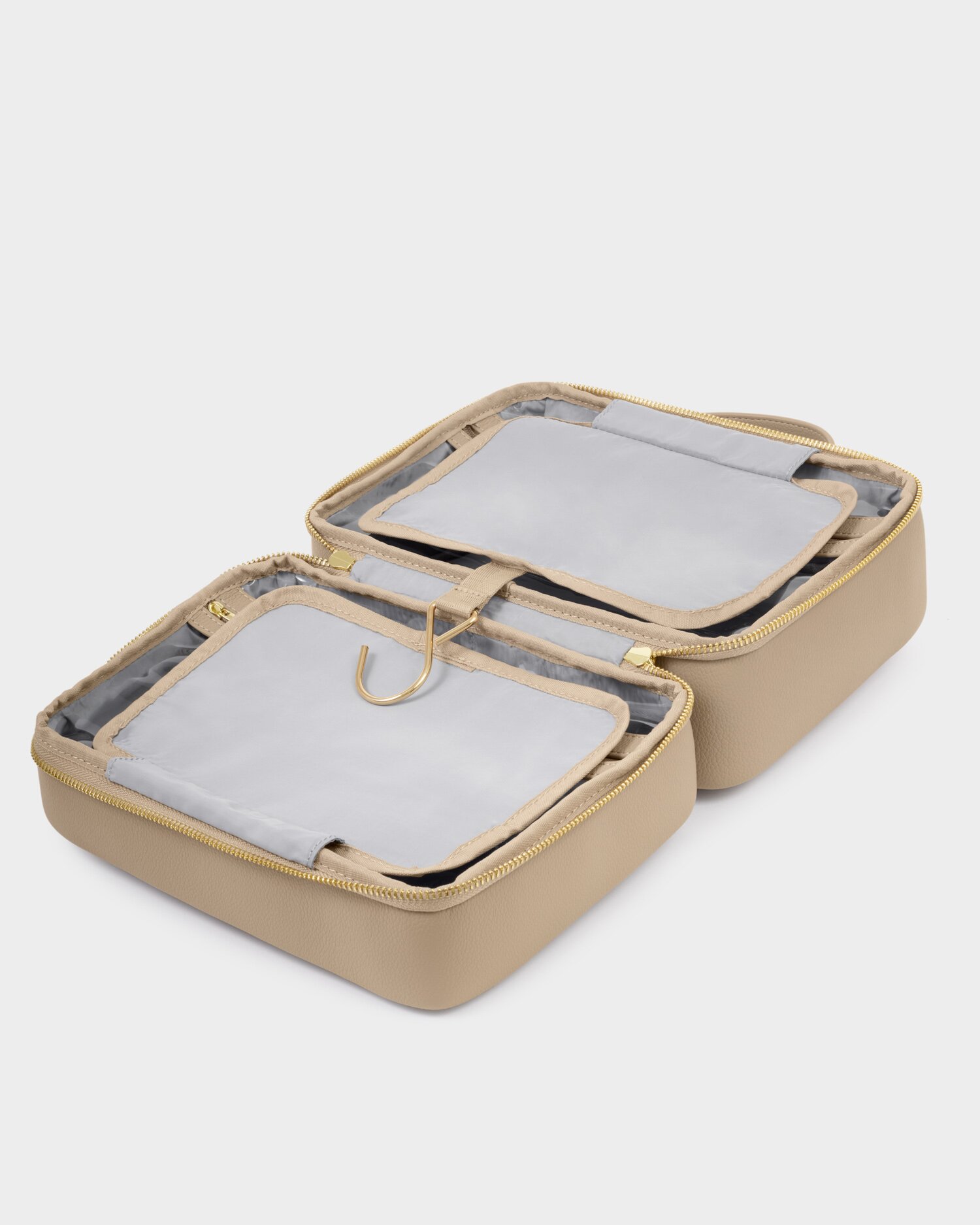 Hanging Make up & Wash Bag | Light Taupe - Image 3