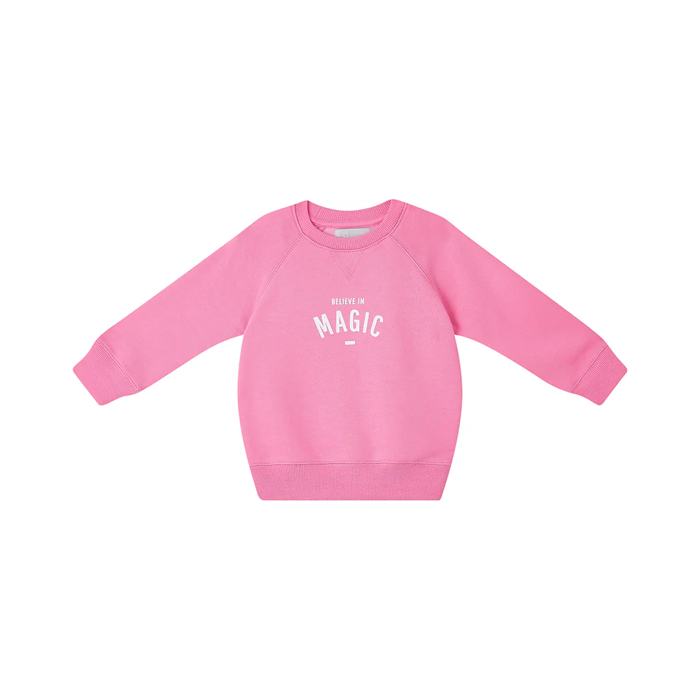 Hot Pink 'BELIEVE IN MAGIC' Sweatshirt - Image 2