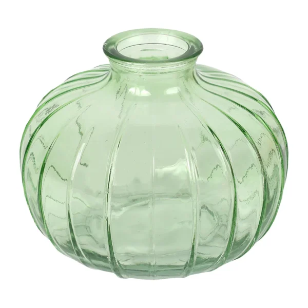 Green Round Glass Bud Vase | 8cm