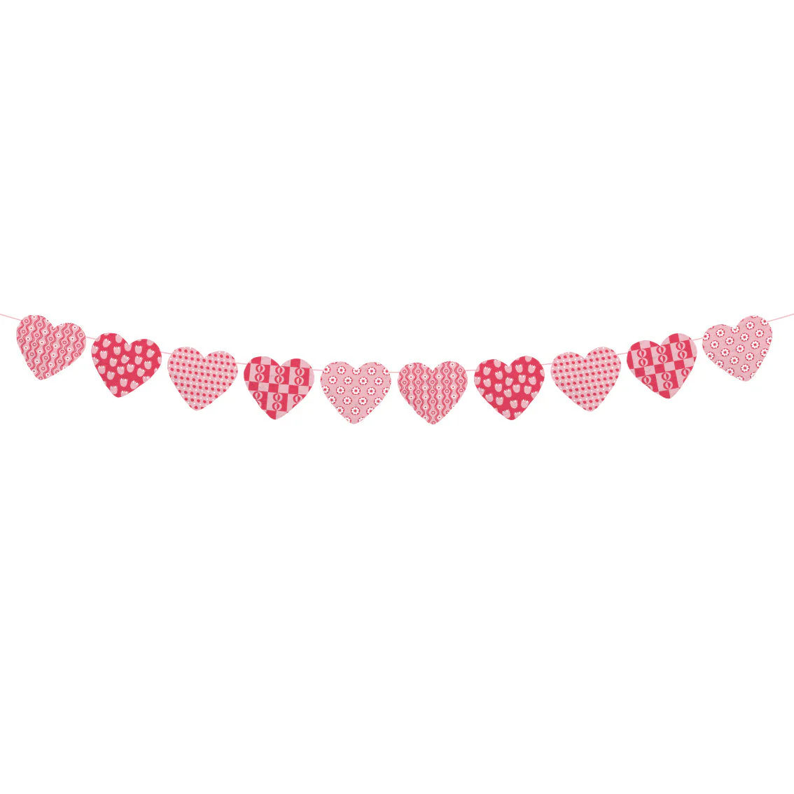Recycled Cotton Paper Heart Garland | 2m - Image 3
