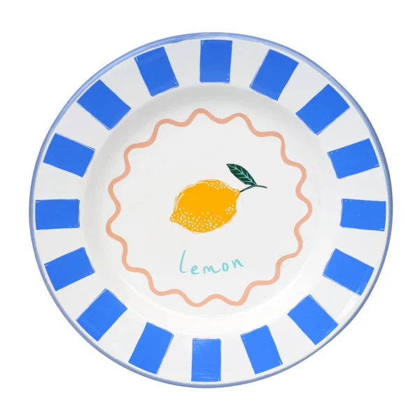 Bon Appetit Lemon Enamel Plate | 25cm