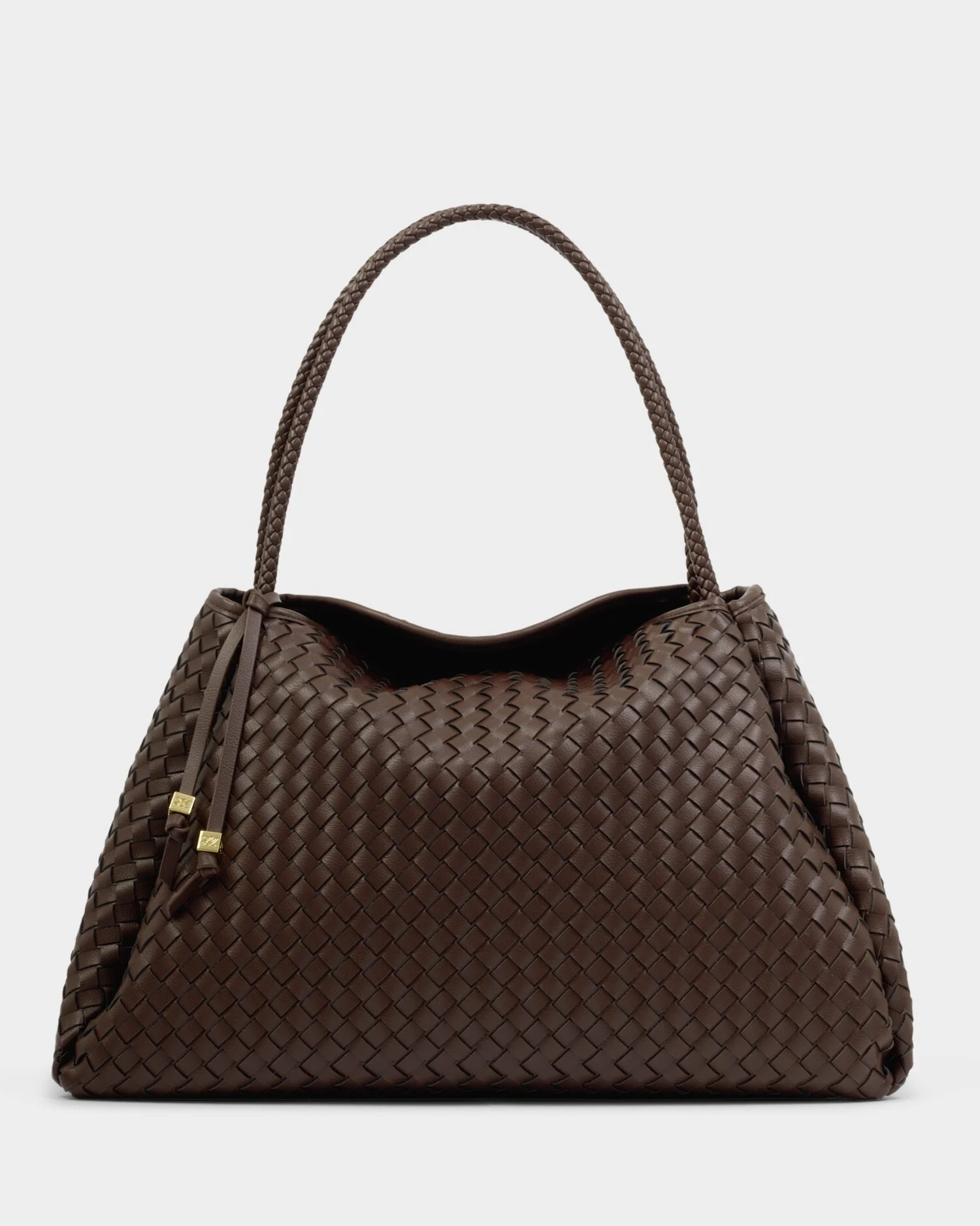Nova Woven Large Shoulder Bag | Chocolate - Image 2