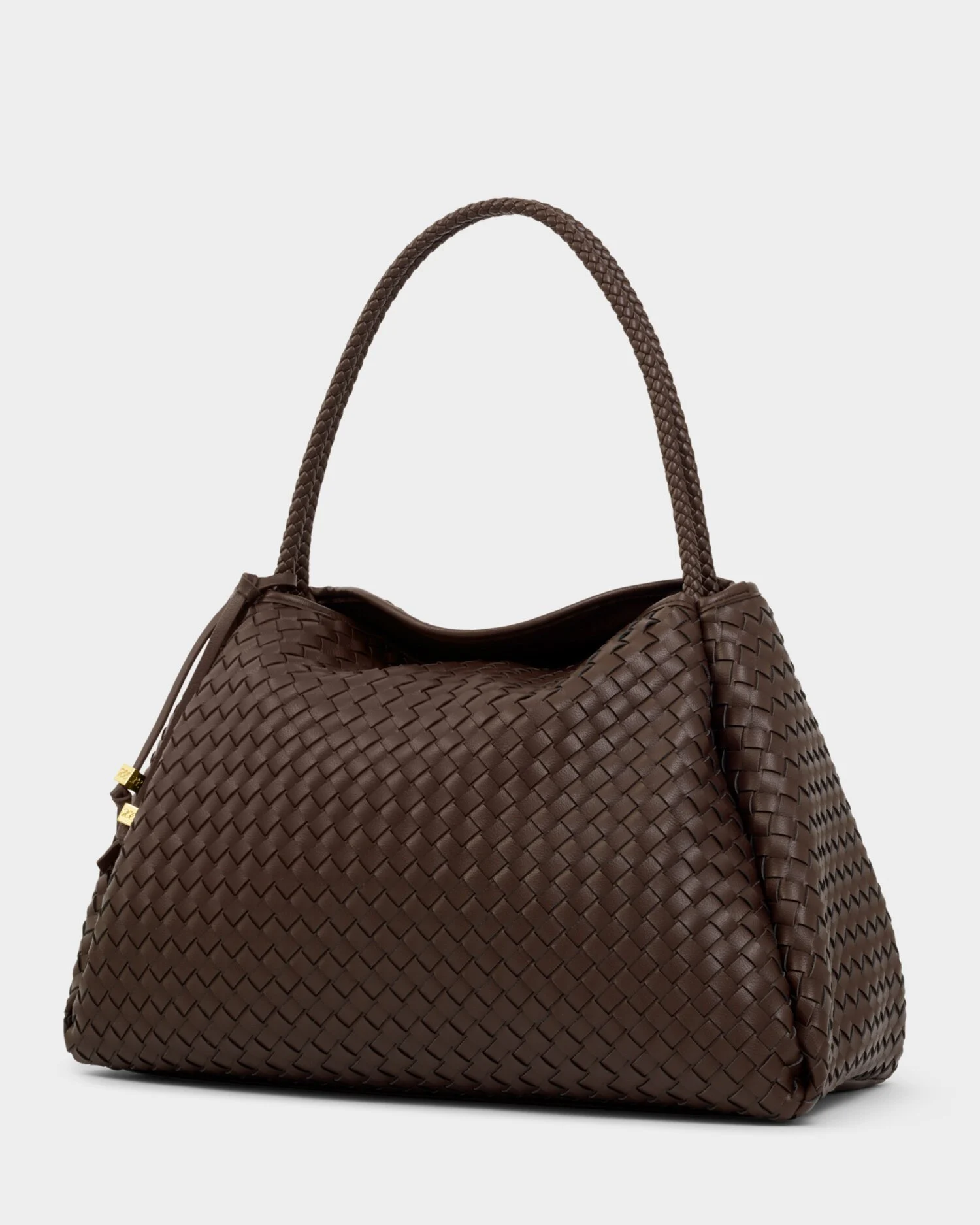 Nova Woven Large Shoulder Bag | Chocolate - Image 4