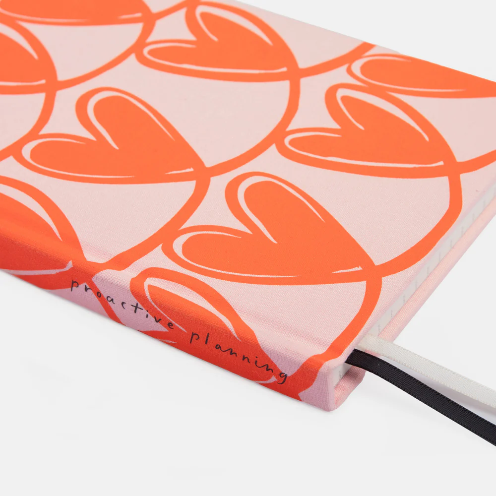 Hardback Notebook | Orange Hearts A5 - Image 3