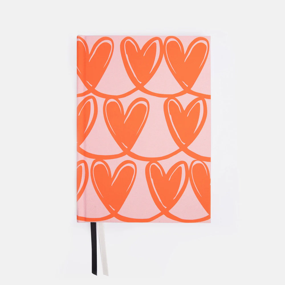 Hardback Notebook | Orange Hearts A5 - Image 5
