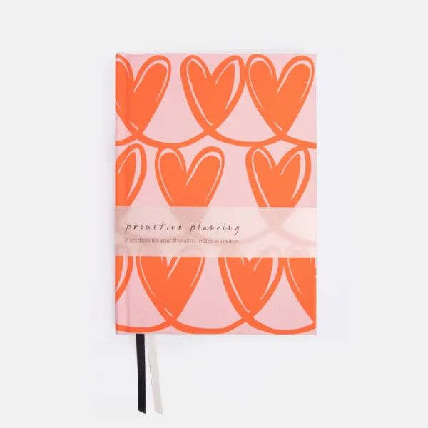 Hardback Notebook | Orange Hearts A5