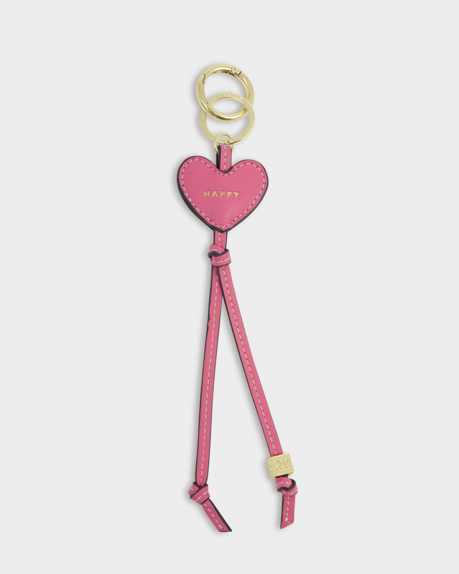 Bag Charm | Pink 'Happy' Heart - Image 3
