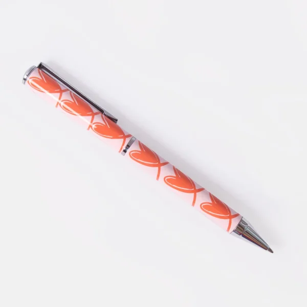 Boxed Pen | Orange Hearts