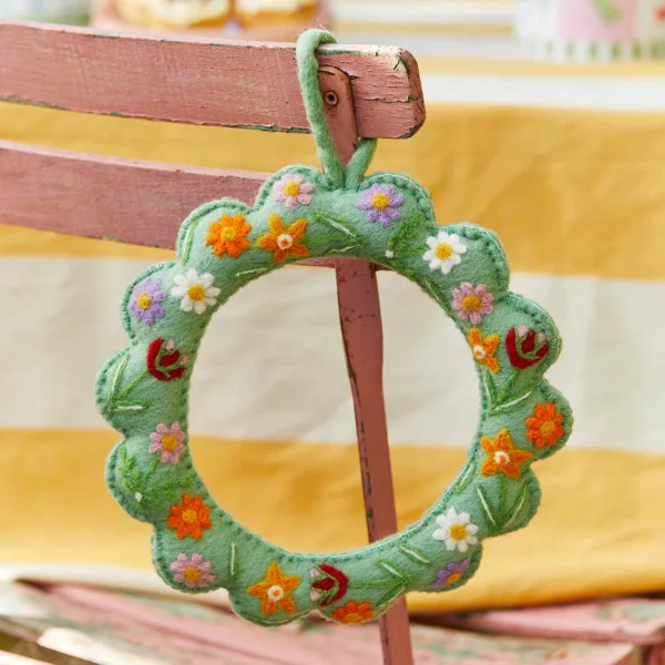 Floral Felt Wreath | 22cm