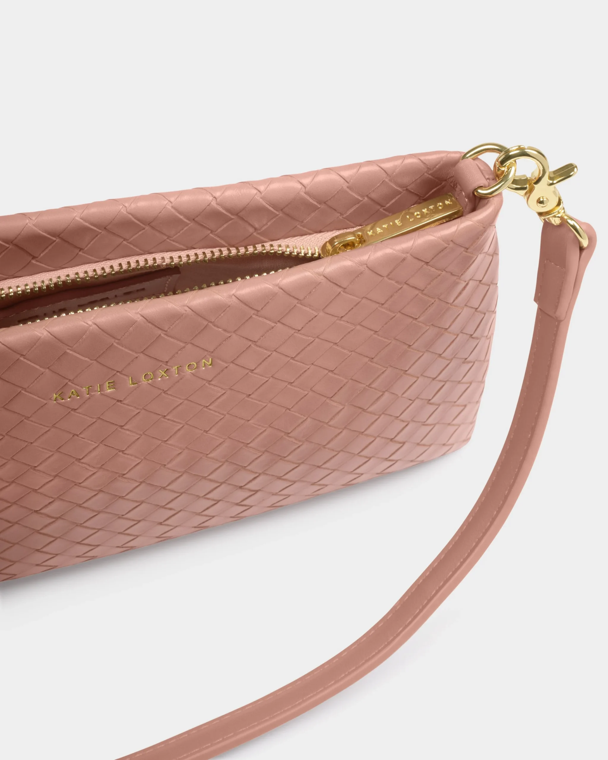 Nova Woven Small Shoulder Bag | Pink Clay - Image 5