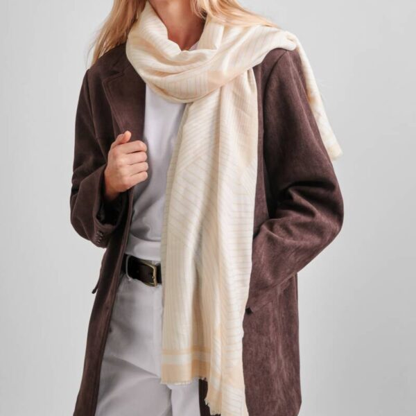 Printed scarf | Geometric Soft Yellow
