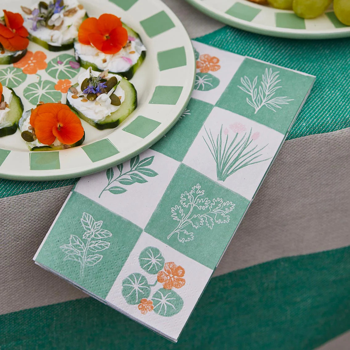 Herb Long Lunch Paper Napkins | 16 Pack - Image 2