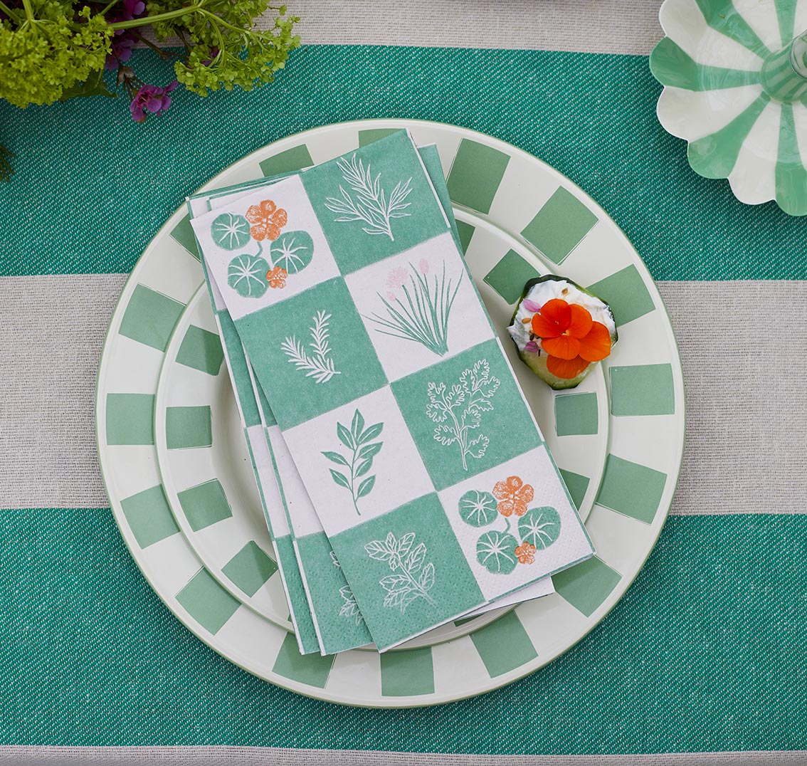Herb Long Lunch Paper Napkins | 16 Pack - Image 3
