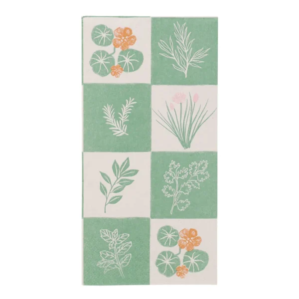 Herb Long Lunch Paper Napkins | 16 Pack