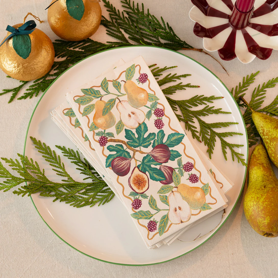 Autumn Long Lunch Paper Napkins | 16 Pack - Image 2