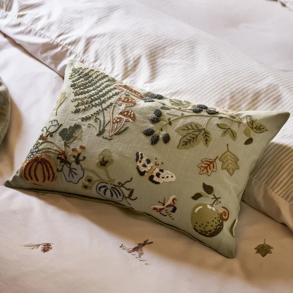 Embroidered Cushion | Autumn Forage