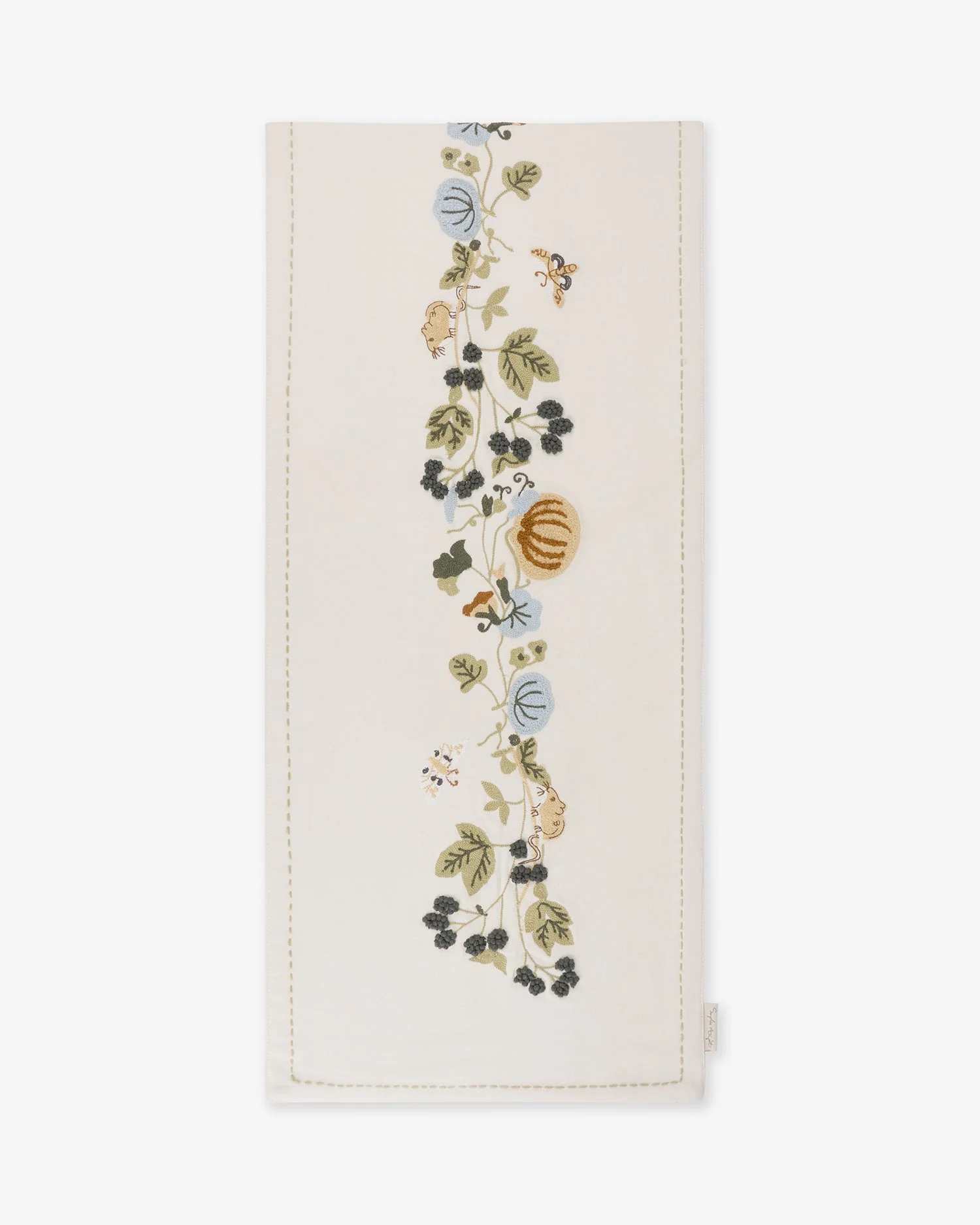 Embroidered Table Runner | Autumn Forage - Image 3