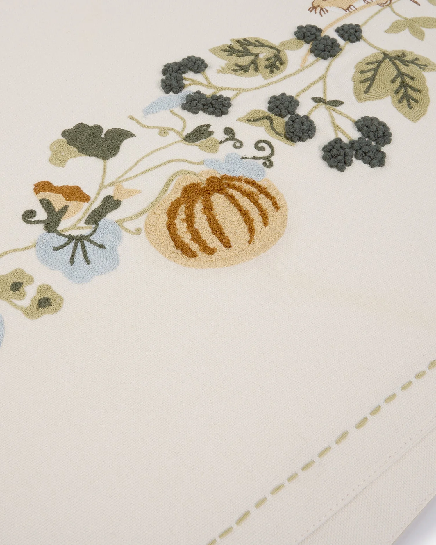 Embroidered Table Runner | Autumn Forage - Image 4
