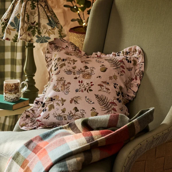 Frill Edge Cushion | Autumn Forage