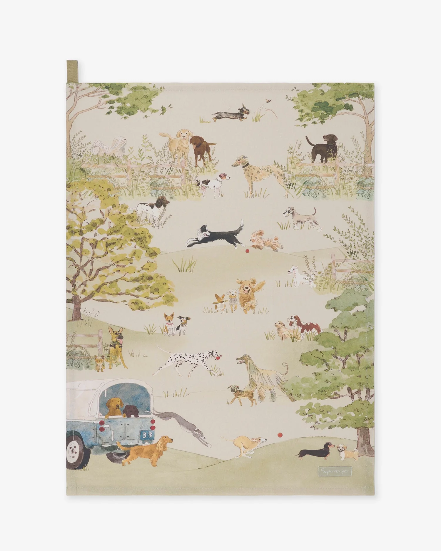 Tea Towel | Tails & Trails Scene - Image 3