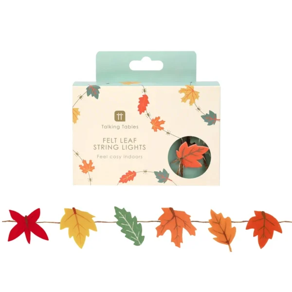 Autumn Felt Leaf String Lights | 2m