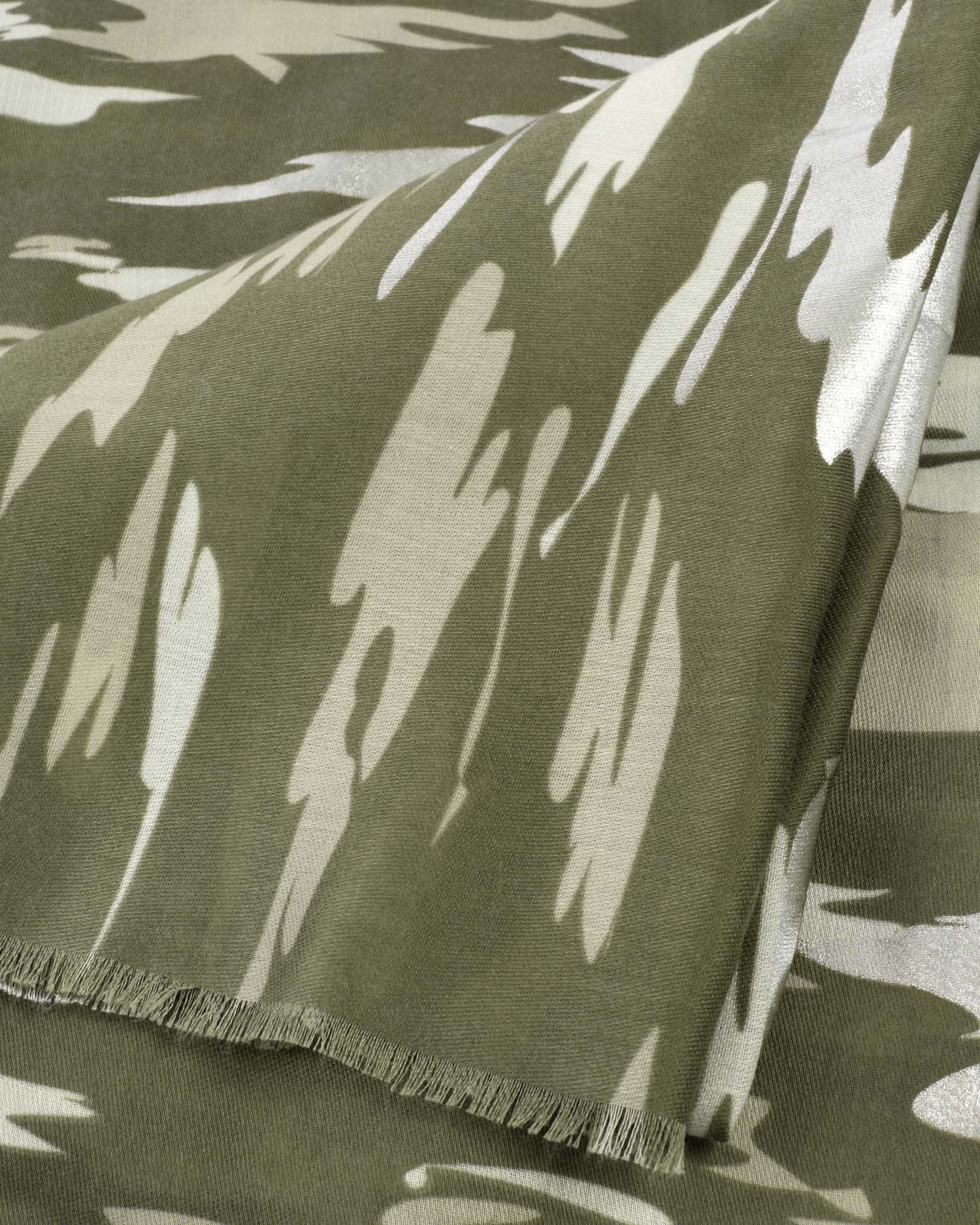 Printed Scarf | Olive Animal Foil - Image 4
